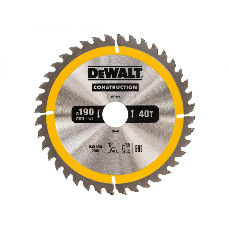 Dewalt DT1945 Circular Saw Blade - DT1945 Dewalt DT1945 Circular Saw Blade - DT1945