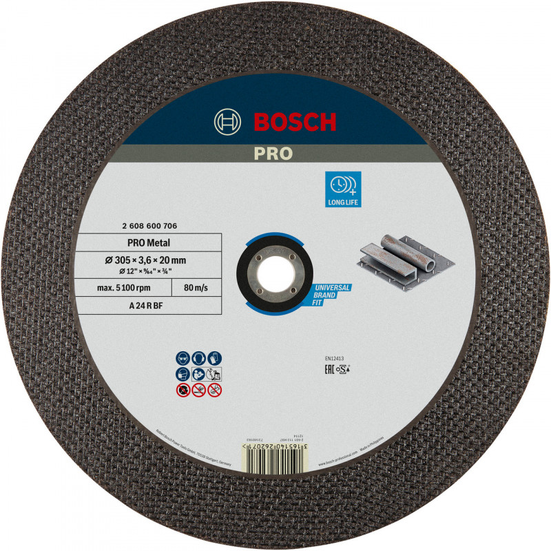 Bosch PRO Metal Cutting Disc 305mm - 2608600706 Bosch PRO Metal Cutting Disc 305mm - 2608600706