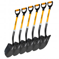Groundhog Round Point Shovel (6 Pack) - G1300007-6