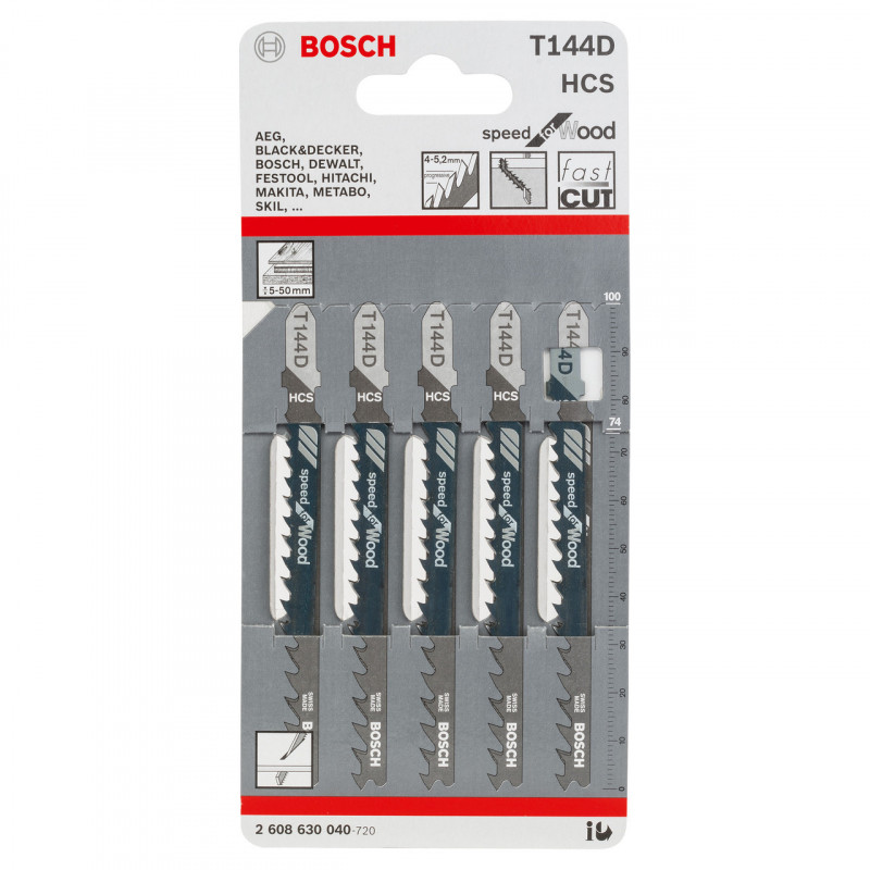 Bosch T144D Jigsaw Blades - 2608630040