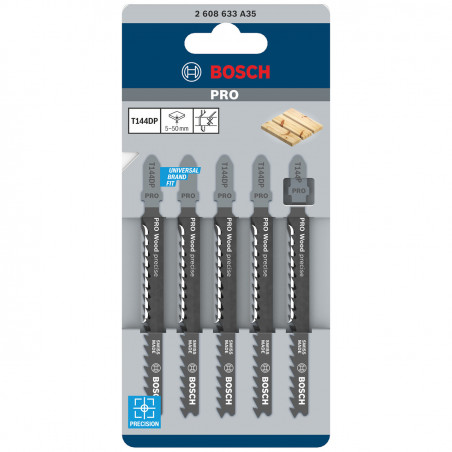 Bosch T144DP Jigsaw Blades (5 Pack) - 2608633A35