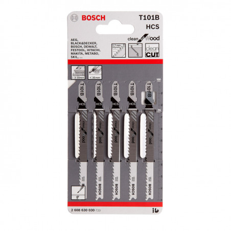Bosch T101B Jigsaw Blades 100mm - 2608630030