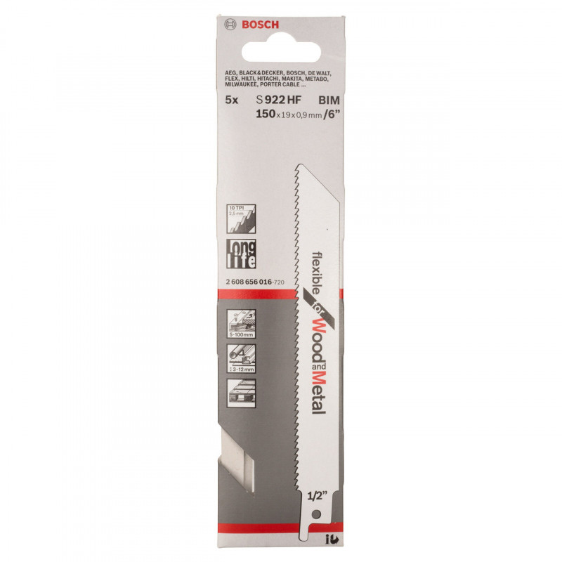 Bosch S922HF Reciprocating Saw Blades - 2608656016 Bosch S922HF Reciprocating Saw Blades - 2608656016