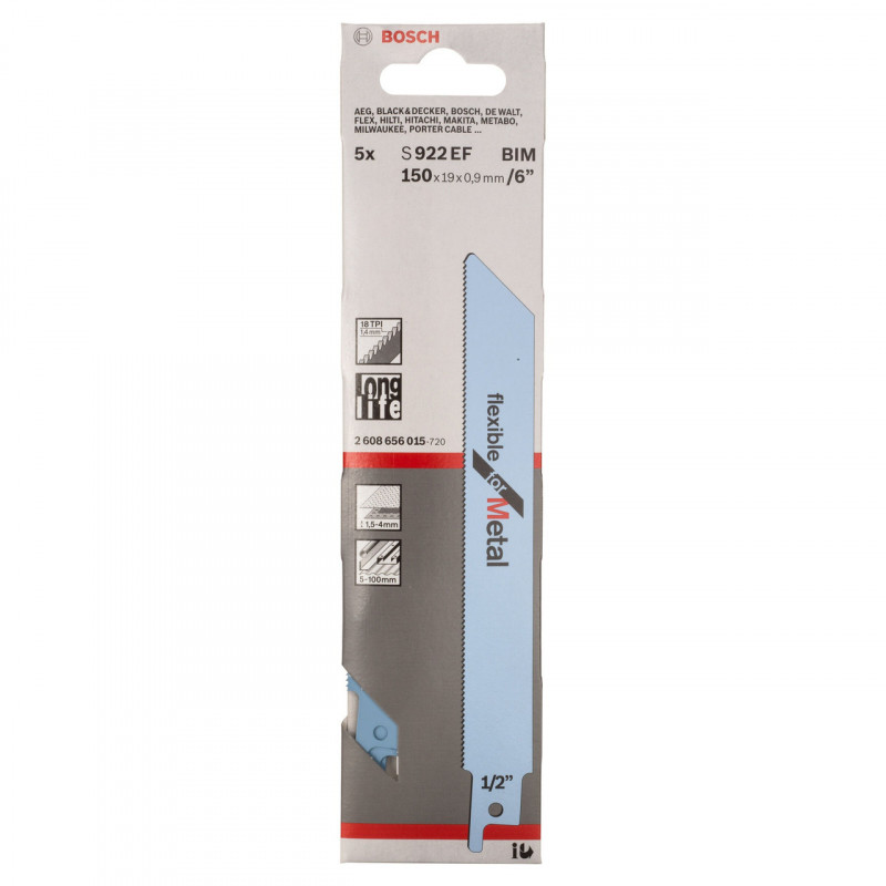 Bosch S922EF Metal Reciprocating Saw Blades - 2608656015 Bosch S922EF Metal Reciprocating Saw Blades - 2608656015