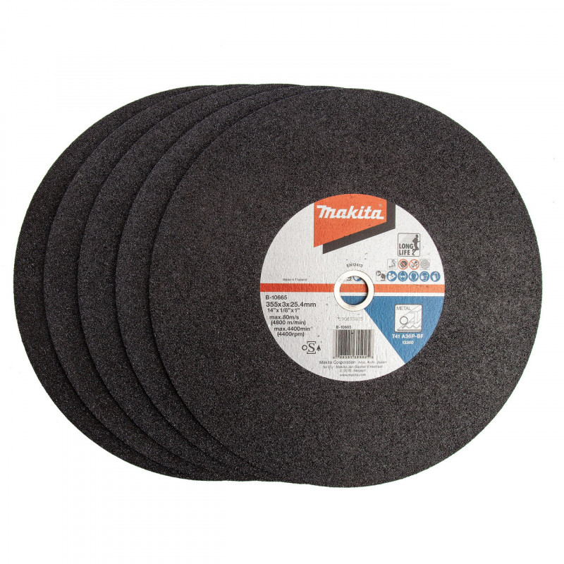 Makita B-10665 Metal Cutting Discs - B-10665-5 Makita B-10665 Metal Cutting Discs - B-10665-5